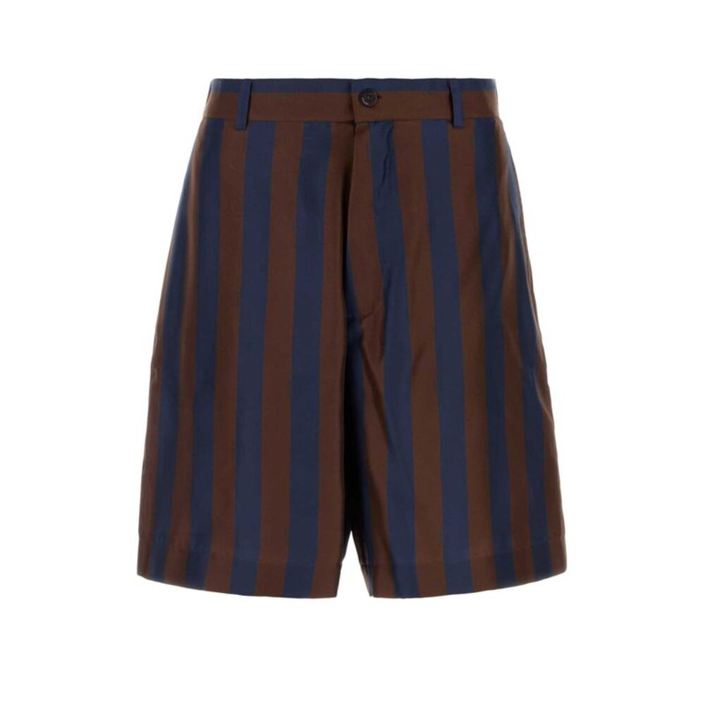 Fendi Men Printed Silk Bermuda Shorts